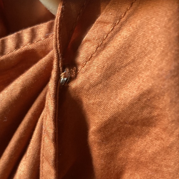 And Now This Women’s Burnt Orange Bell Ruffled Mid Sleeve Dress - Picture 9 of 9